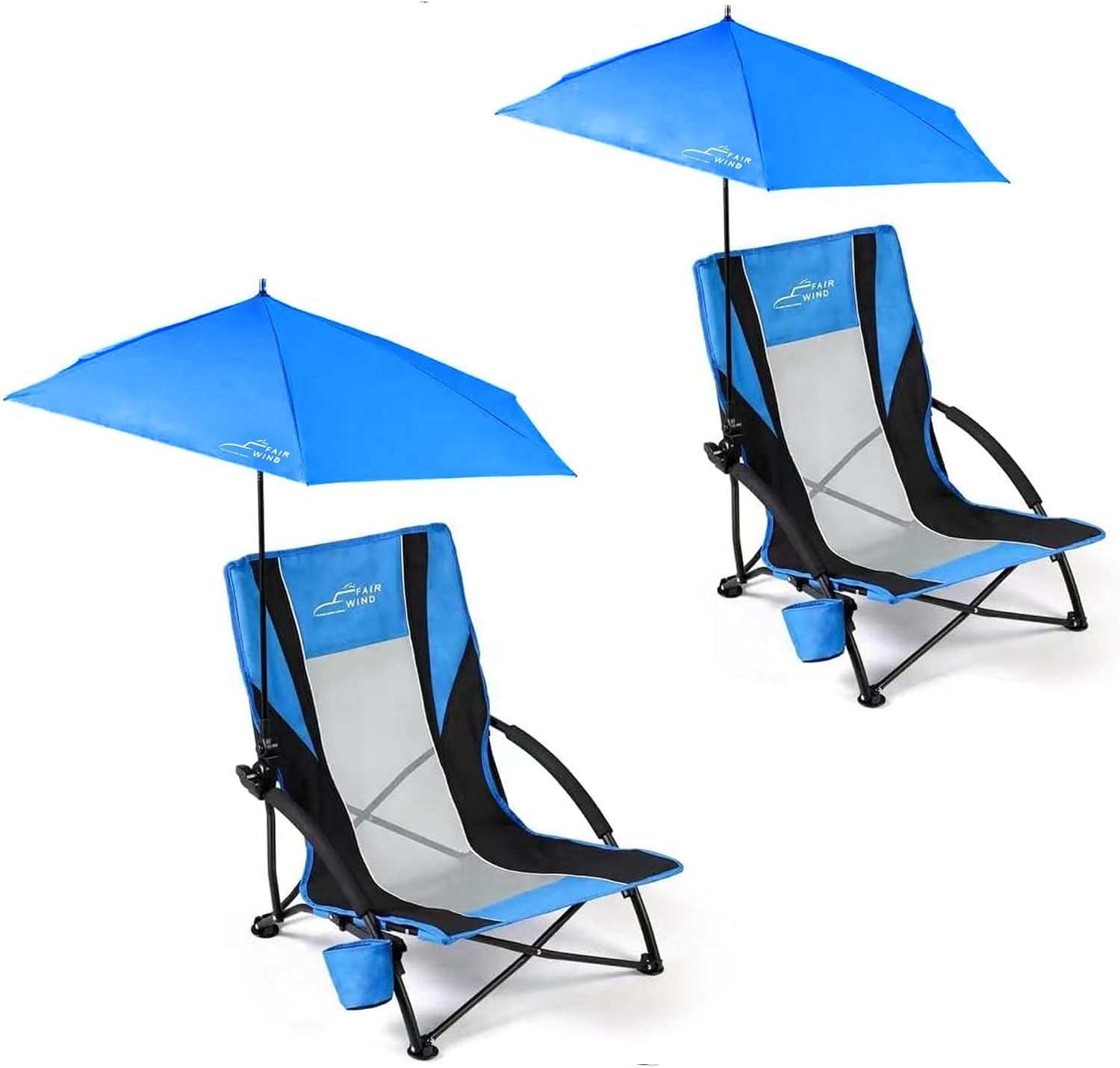 Detalle de FAIR WIND 2 Pack Beach Chair with Adjustable Umbrella