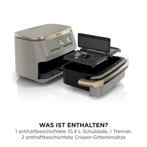 Thumbnail 11 de Ninja Foodi FlexDrawer Heißluftfritteuse 10,4 L Stone/Gold – Dual-Zone-Fritteuse für große Familien