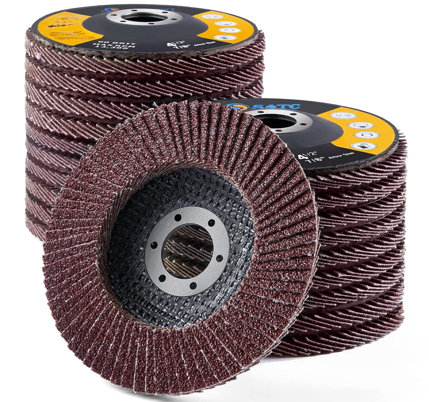 Detalle de SATC 115mm flap discs 20 pack (80 grit) for angle grinders