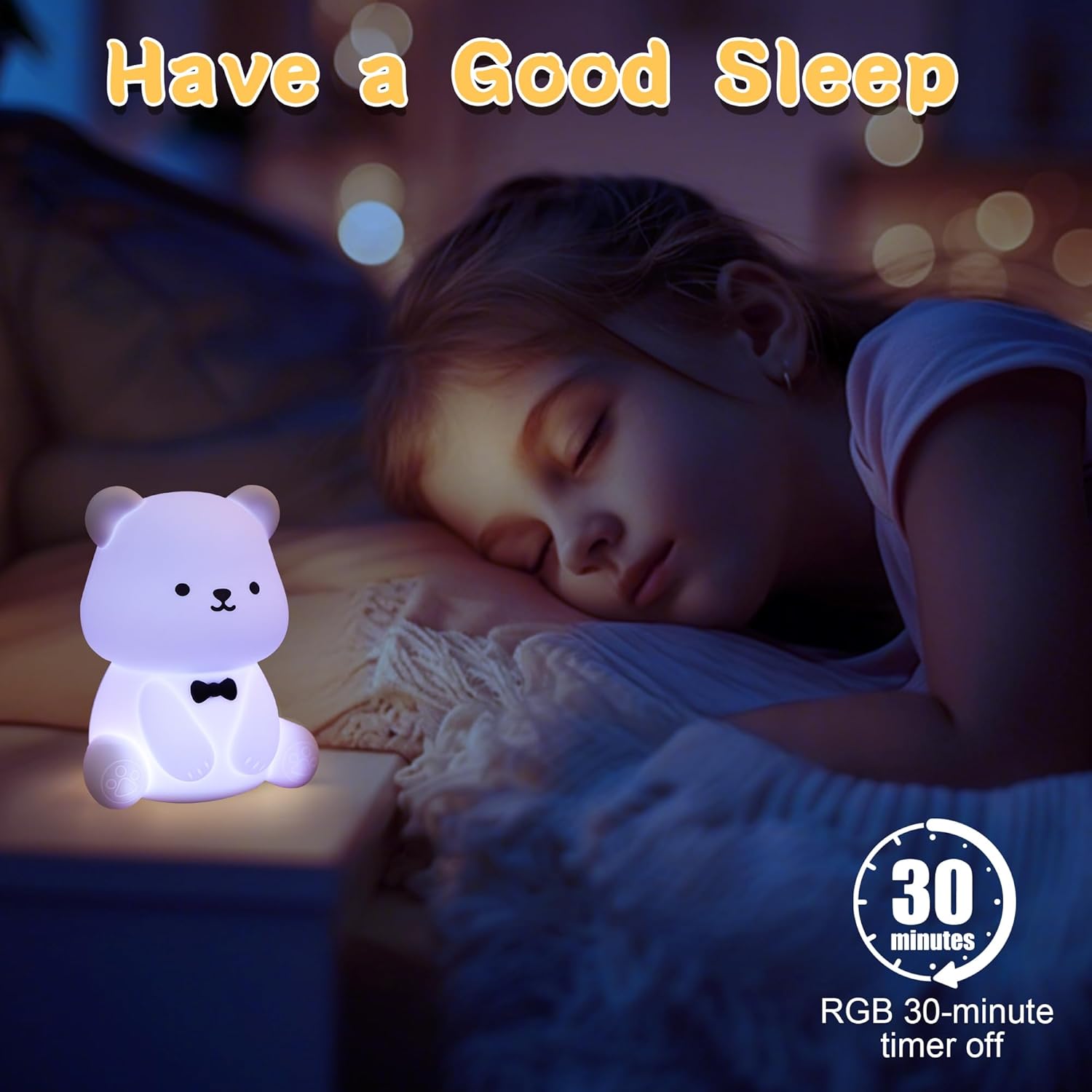 Thumbnail 3 de YuanDian Bear Night Light with 8 Colour Lights