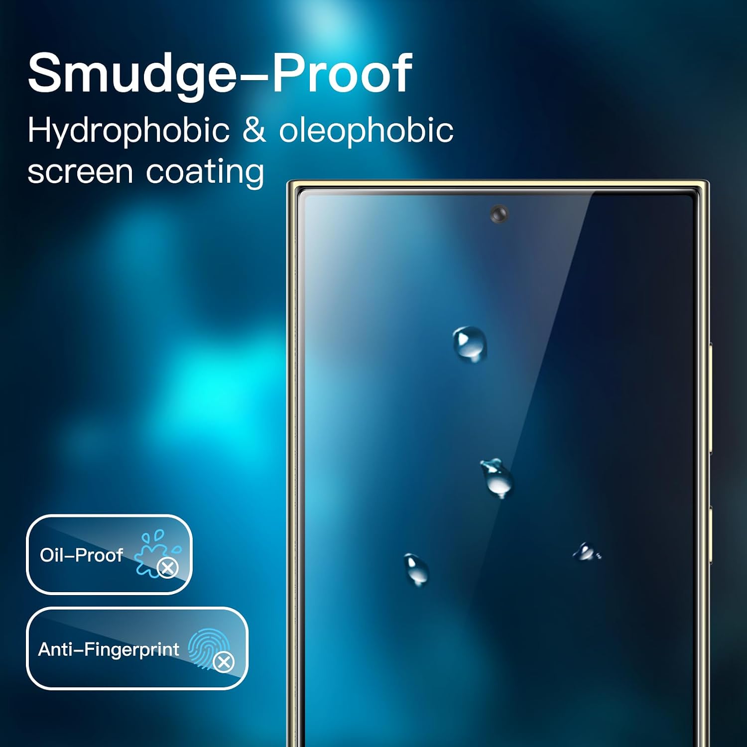 Thumbnail 6 de JETech Samsung Galaxy S24 Ultra skärmskydd i härdat glas, 3-pack