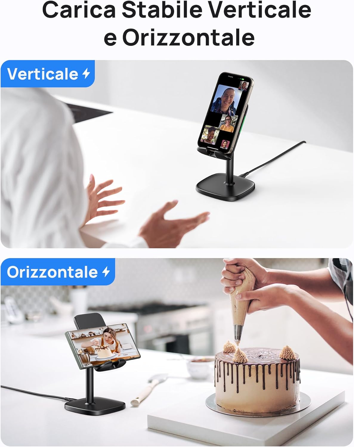 Detalle 2 de INIU Caricatore Wireless Phone Stand 15W