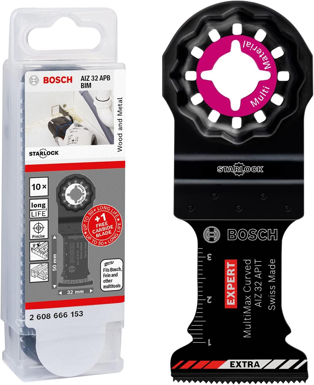 Bosch Accessoires Lames pour outil multifonction AIZ 32 APB + Expert MultiMax AIZ 32 APIT