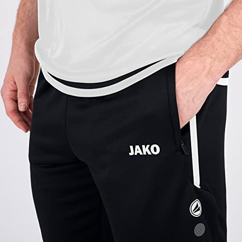 Detalle de JAKO Herren Trainingshose Active I – lang, elastischer Bund, Keep Dry, Seitentaschen