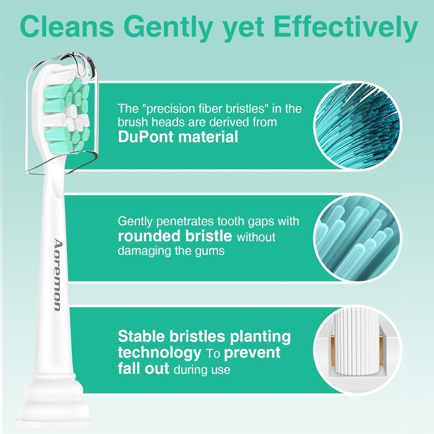 Detalle 2 de Aoremon Sonicare Replacement Toothbrush Heads, 8 Count