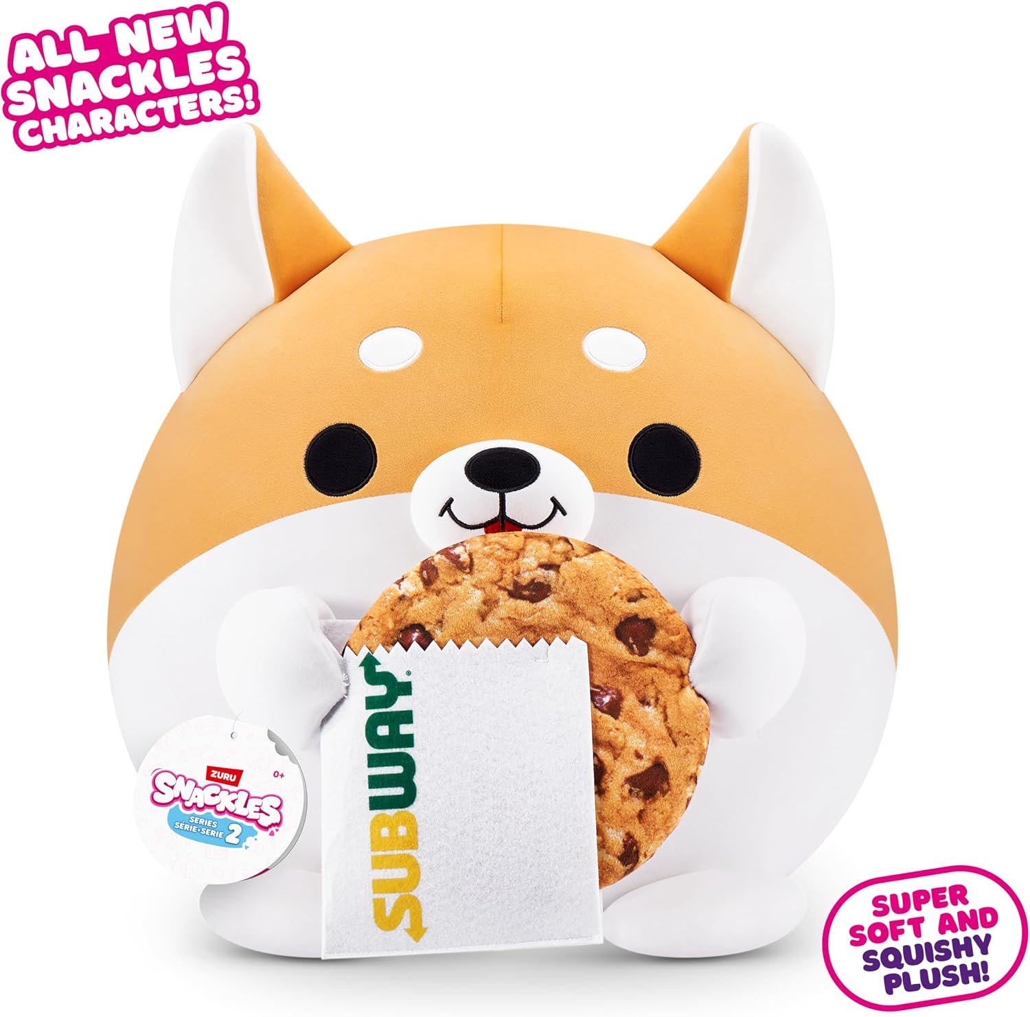 Detalle 2 de Snackles Serie 2 20 cm (Shaun) von ZURU – kuschelig-weiches Plüschspielzeug mit Snack-Accessoire