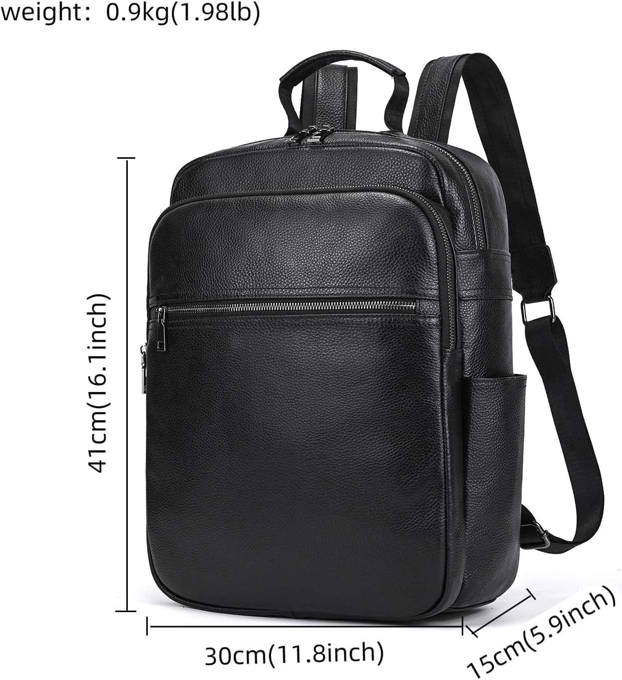 Detalle de LUUFAN Genuine Leather Laptop Backpack