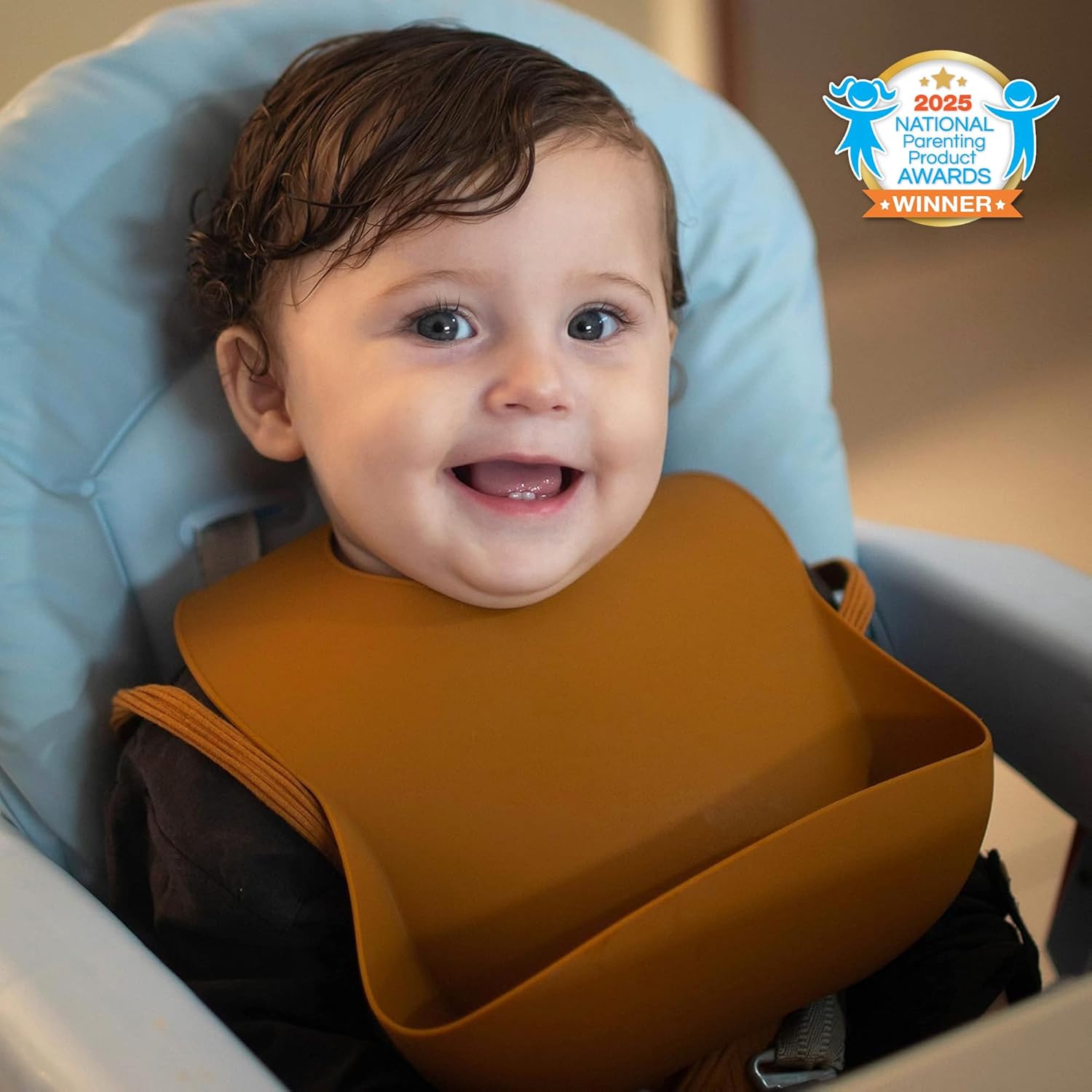 Thumbnail 1 de Moonkie Baby Bibs: 3-Piece Silicone Feeding Bibs for Babies and Toddlers