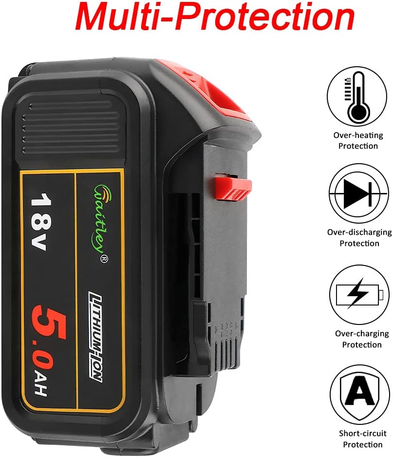 Detalle de 2-Pack Power Elektro DCB184 18V 5.0Ah Replacement XJ Battery for Dewalt
