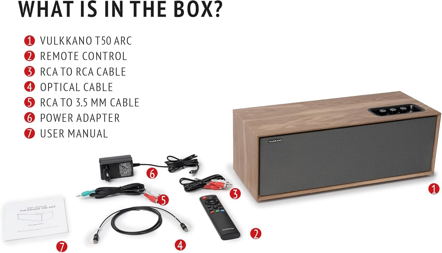 Thumbnail 4 de VULKKANO T50 ARC – Enceinte amplifiée 50 W avec HDMI ARC et déclinaison TV