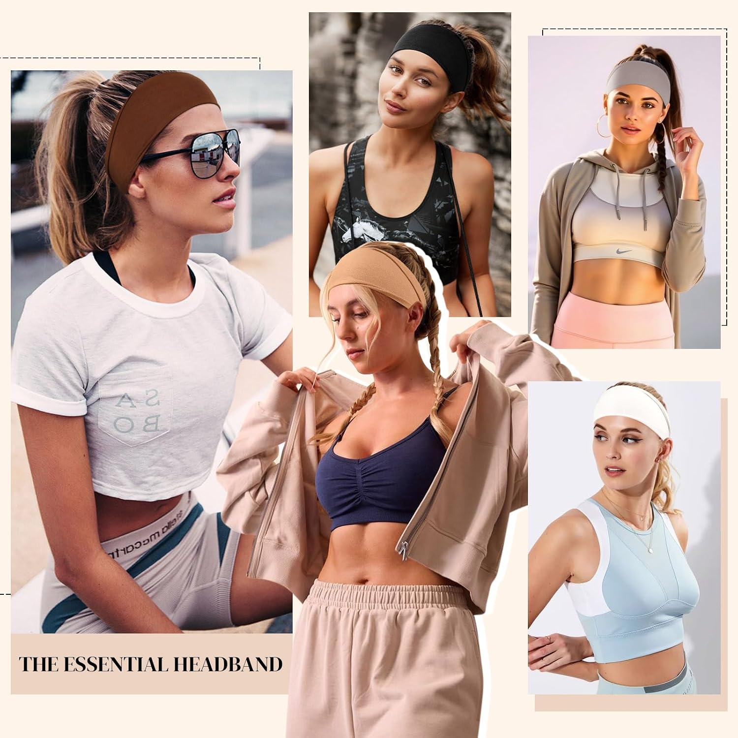 Detalle de Haarband Damen 8er Set für Sport