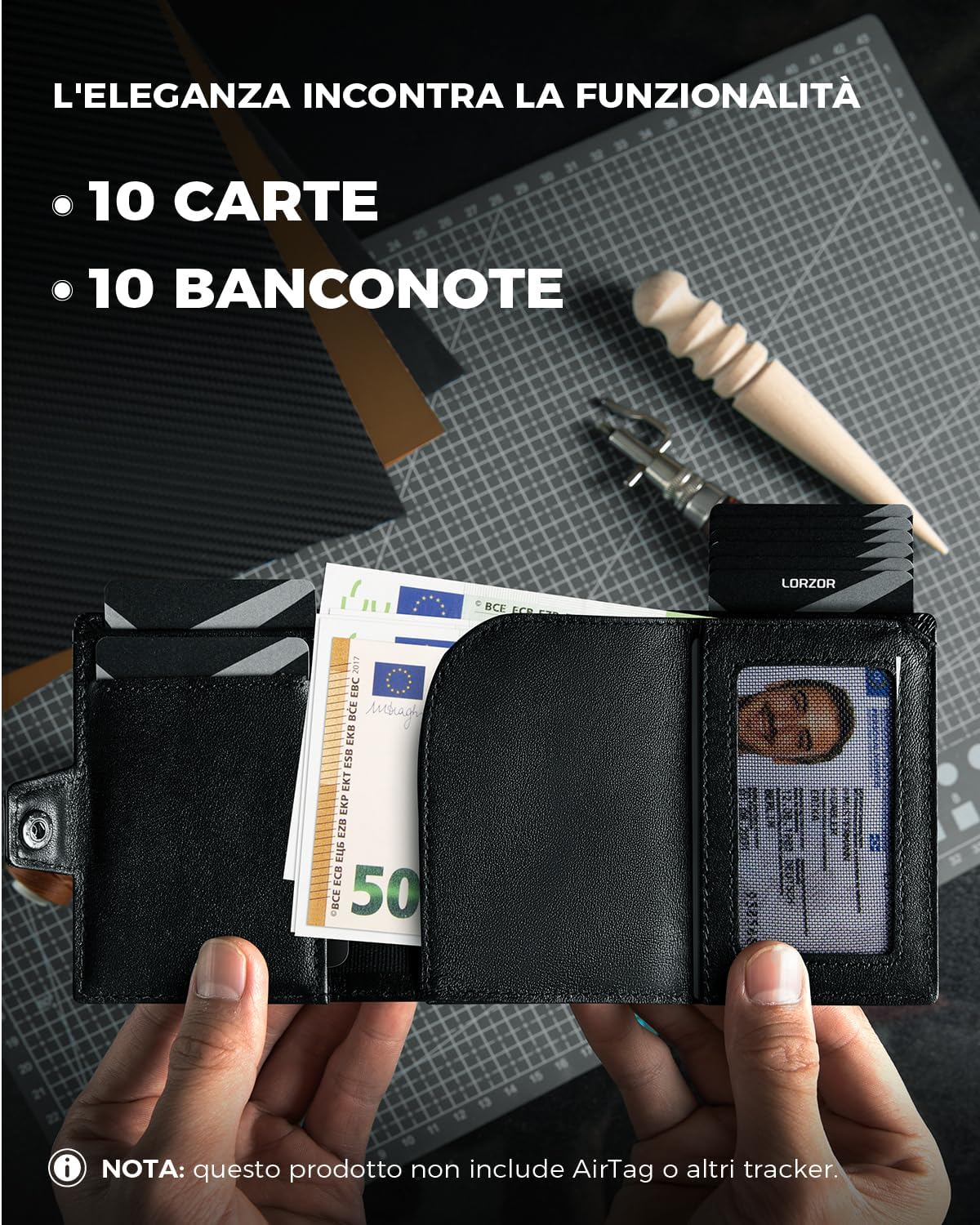 Thumbnail 4 de LORZOR Portafoglio Airtag Slim 9,6 x 6,5 cm