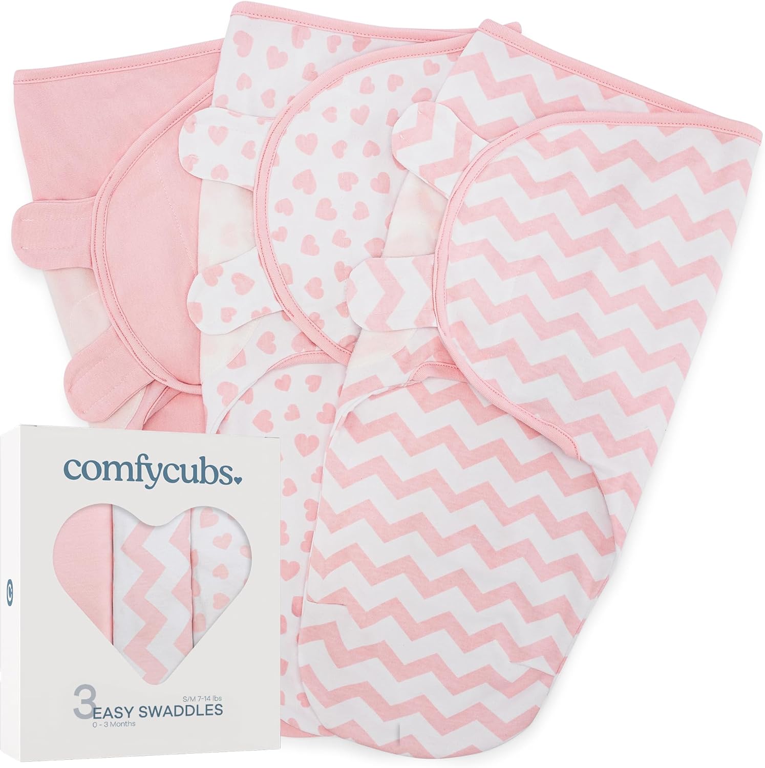 Comfy Cubs Easy Swaddle Blanket 3 Pack