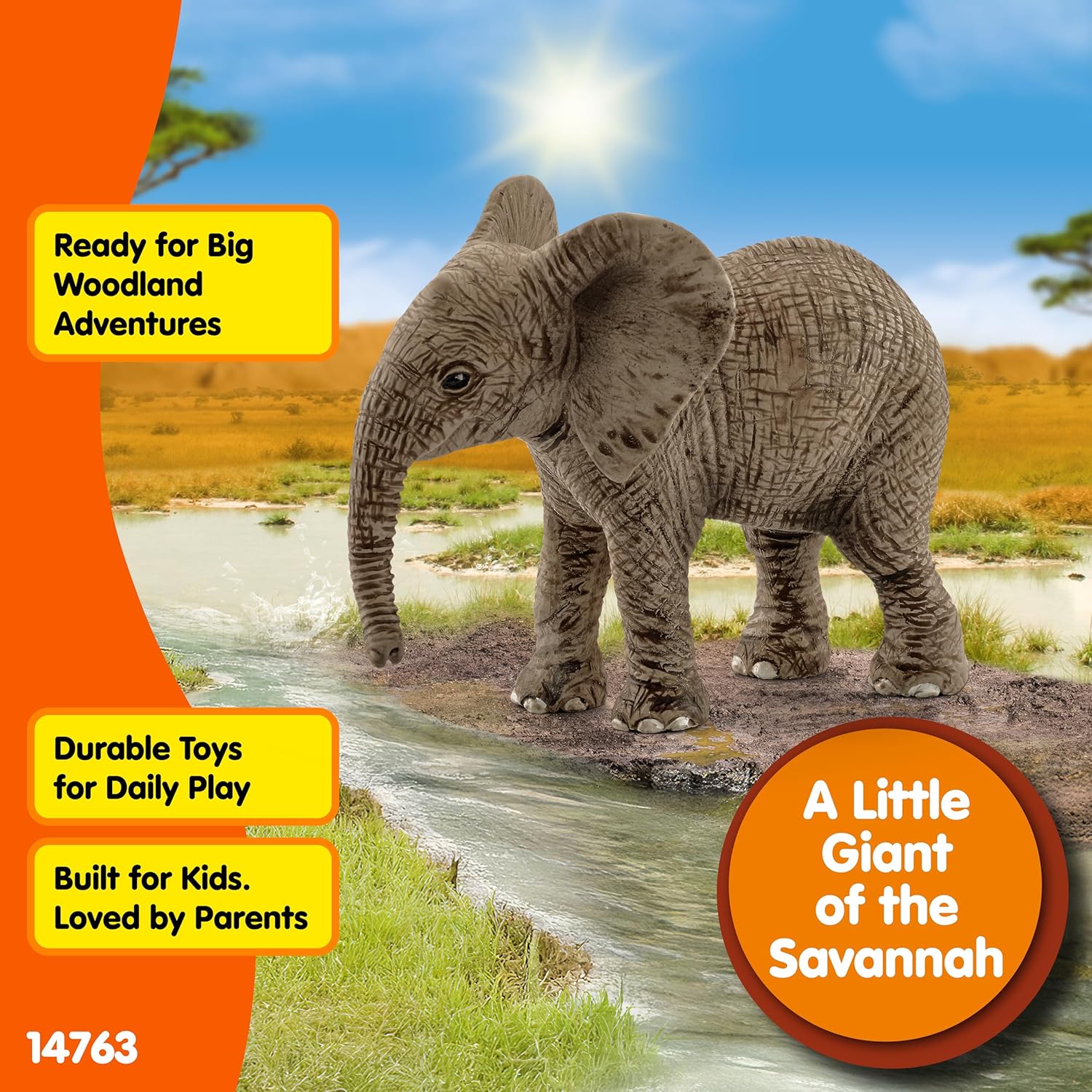 Thumbnail 4 de Schleich 14763 African baby elephant Wild Life figurine (age 3–8)