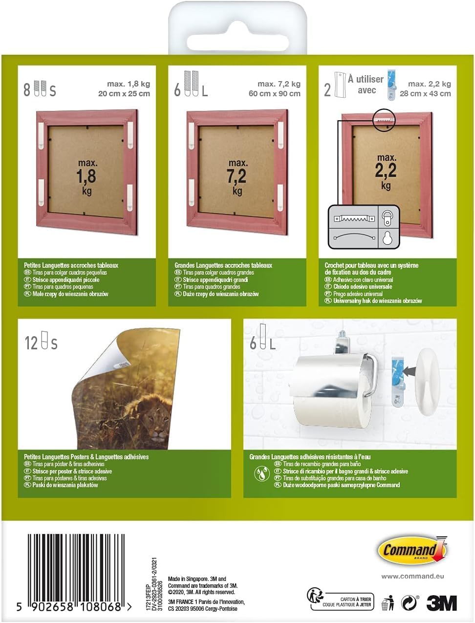 Thumbnail 1 de Command Kit di fissaggio 8 coppie adesive