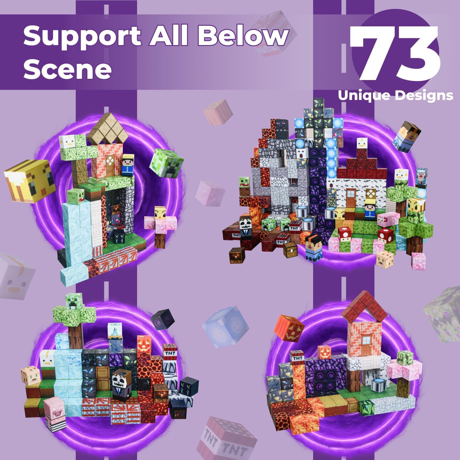 Detalle de MORPHIMO 450 PCS Magnetic Building Blocks Set
