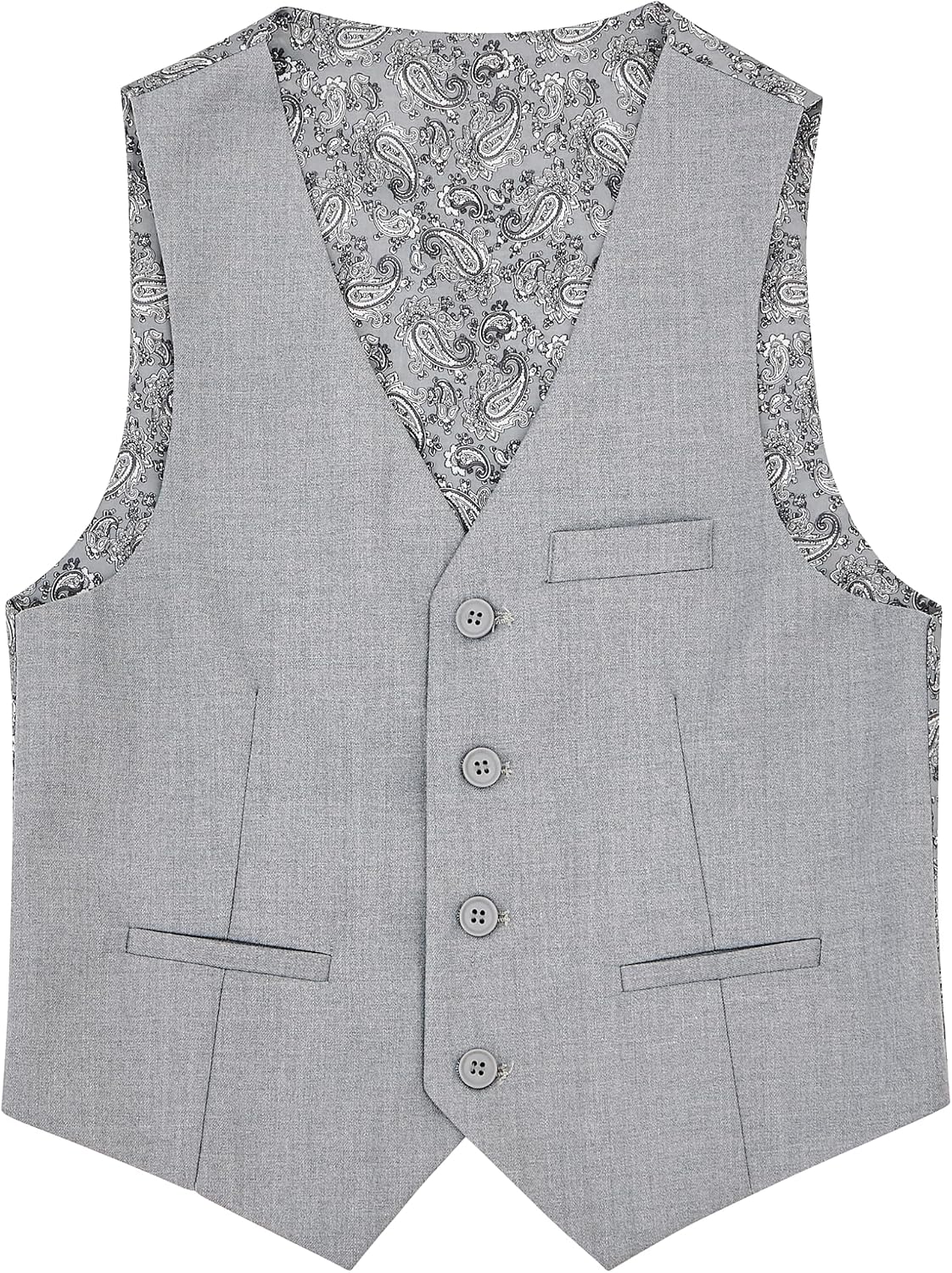 Detalle de Happy Dolphin Boys’ Formal Suit Set with Adjustable Waist for Weddings