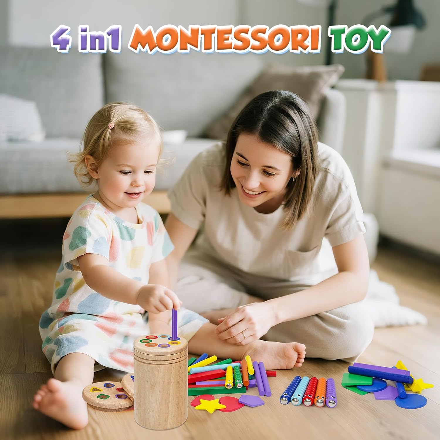 Thumbnail 5 de Joozmui Holz Montessori Spielzeug 3‑in‑1 🎲