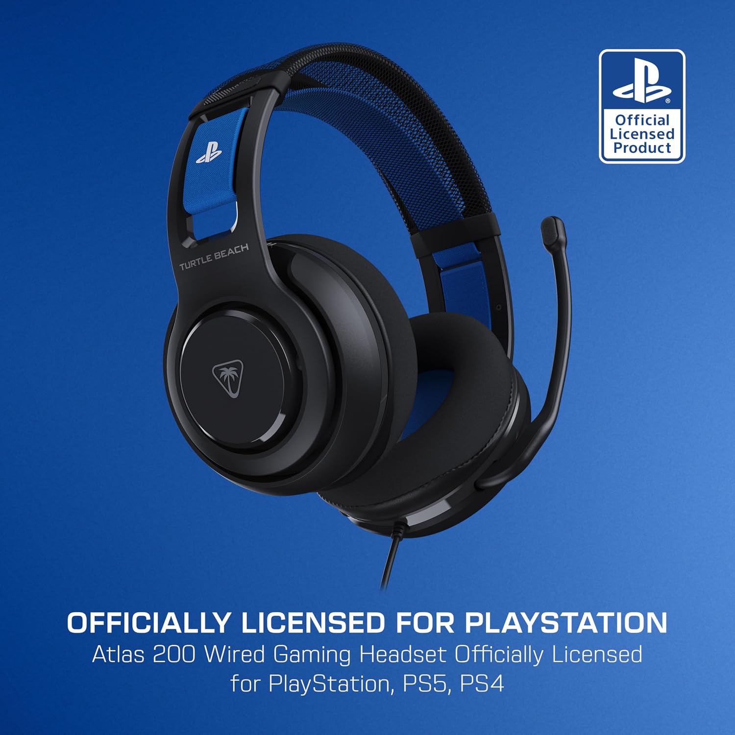 Thumbnail 1 de Turtle Beach Atlas 200 Wired Gaming Headset für PS5 und PS4 (offiziell lizenziert) – Schwarz