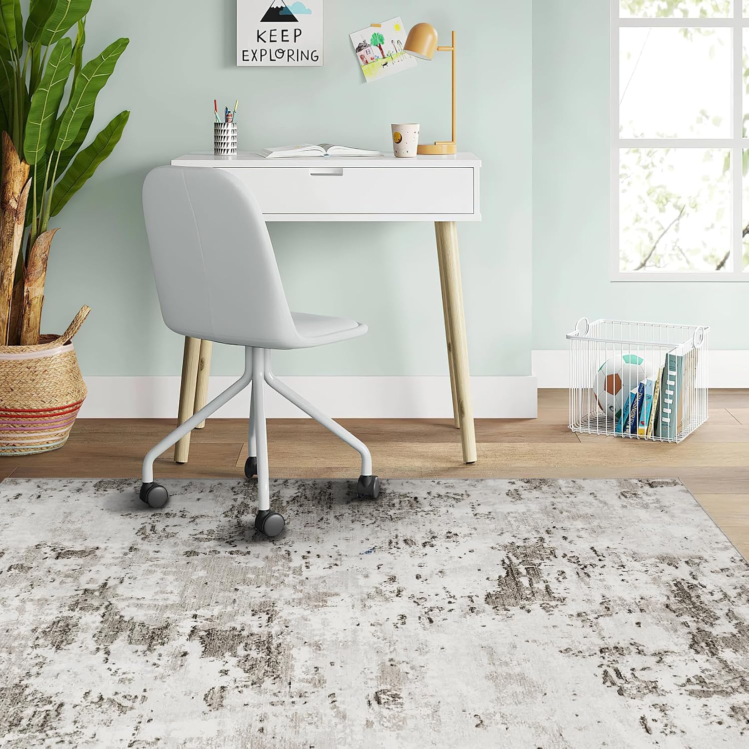Detalle 2 de GarveeHome 2' x 3' Abstract Area Rug, Low-Pile, Washable, Non-Slip