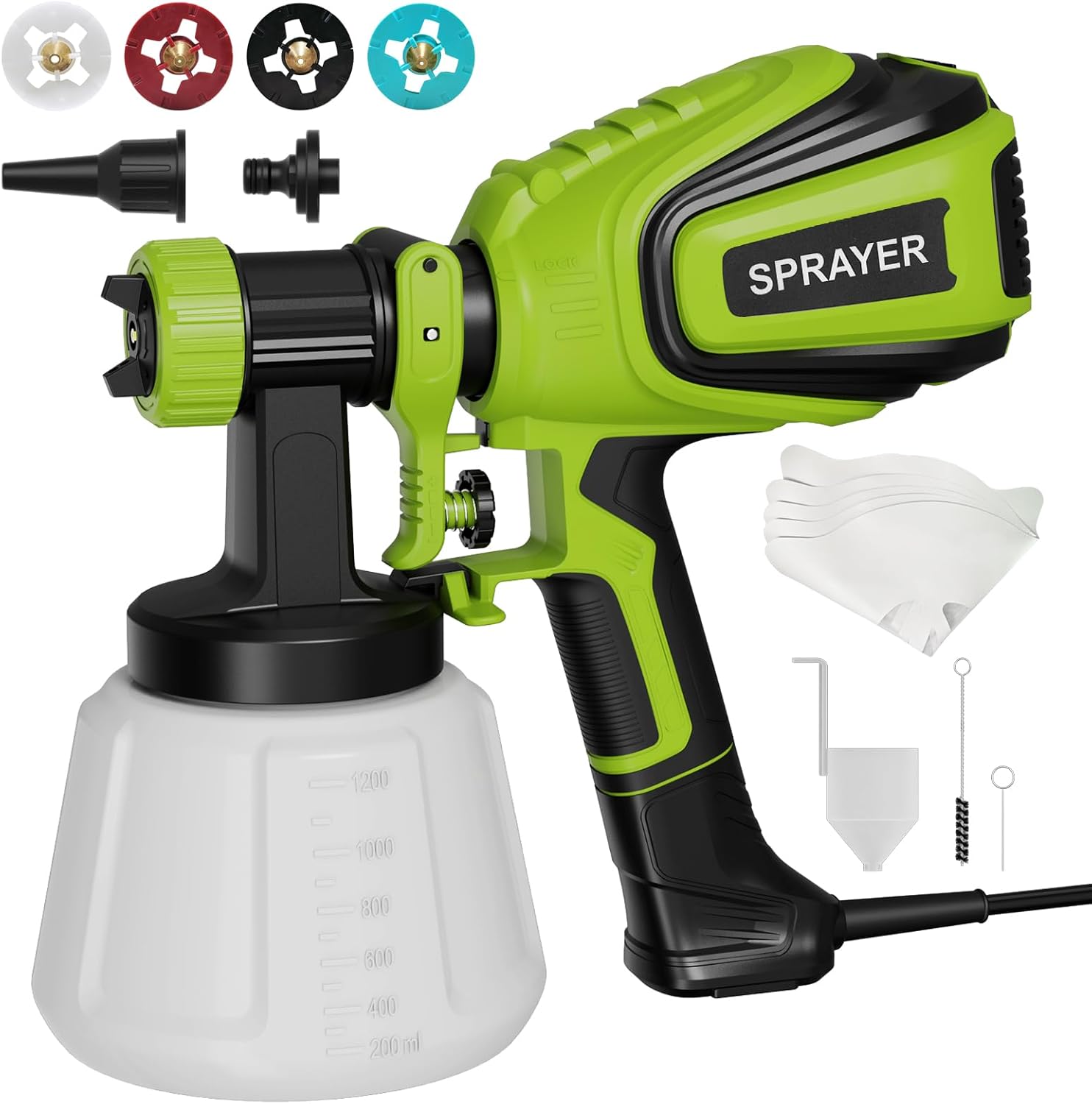 Thumbnail 6 de VONFORN Paint Sprayer VF803: 700W HVLP, 4 Nozzles, 3 Patterns, Easy Cleaning