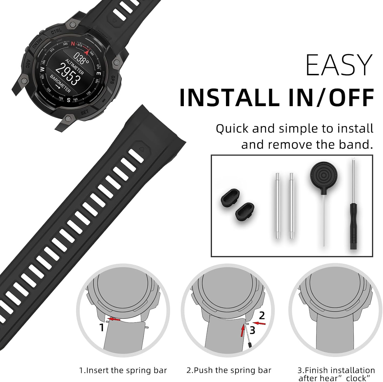 Thumbnail 6 de TopPerfekt Strap for Garmin Instinct 3 22mm