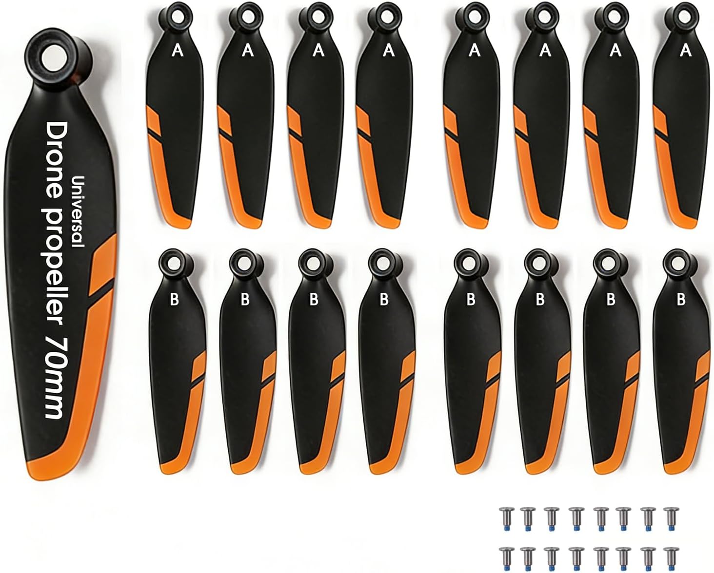 Thumbnail 6 de 16pcs 70mm Universal Drone Propellers (Green) – Low-Noise, Durable Replacement for S159/G9/G10/H11/K24/HK99/I8/X2/S136/S168