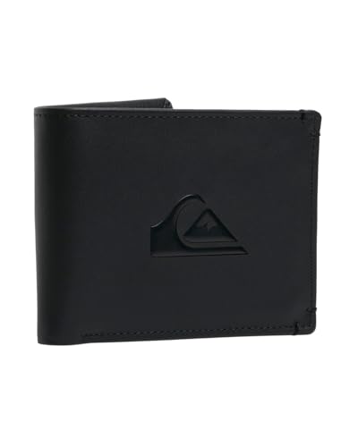 Detalle 2 de Quiksilver Billetera plegable de cuero, negra 👝