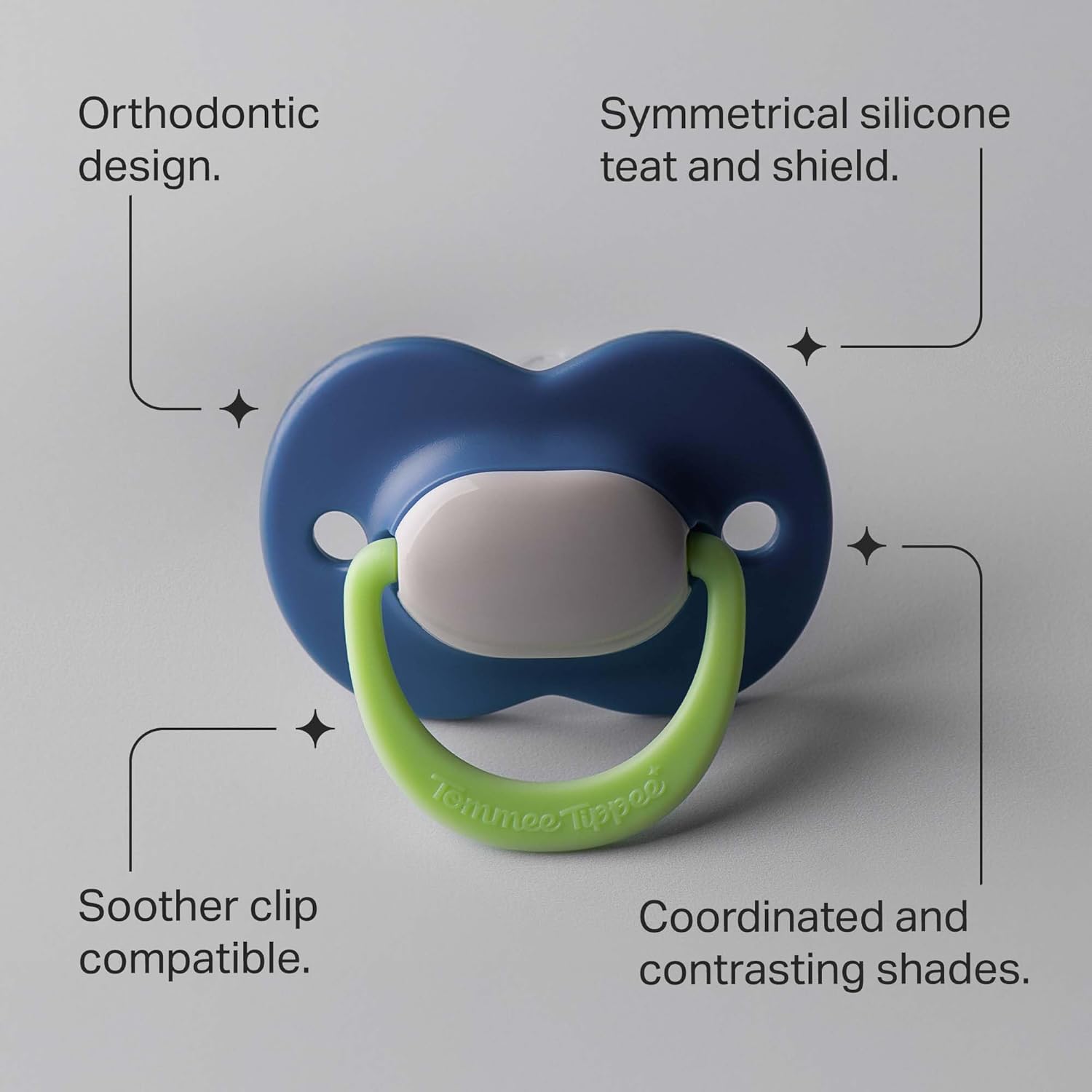 Thumbnail 3 de Tommee Tippee Ultimate Fit Soother (6–18 Months) – 4 Pack, Orthodontic Dummy, Symmetrical Teat in Muted Brights