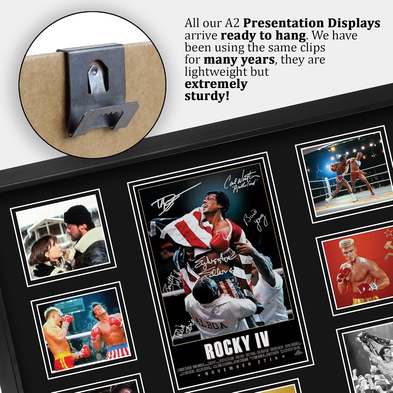 Detalle de HWC Trading FR A2 Rocky 4 gifts printed signed autograph presentation display (A2 framed)