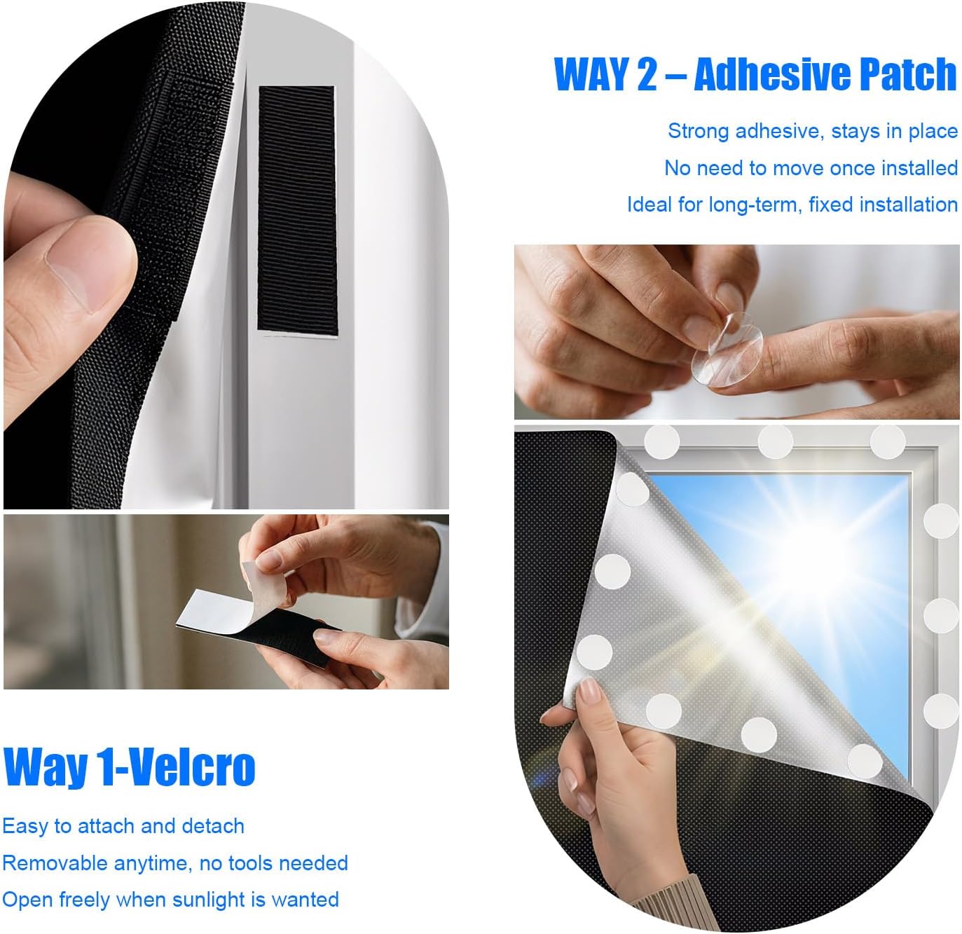 Thumbnail 5 de Bszatan Blackout Blind, 300 x 145 cm – Temporary No- Drill Privacy & Sleep Shade