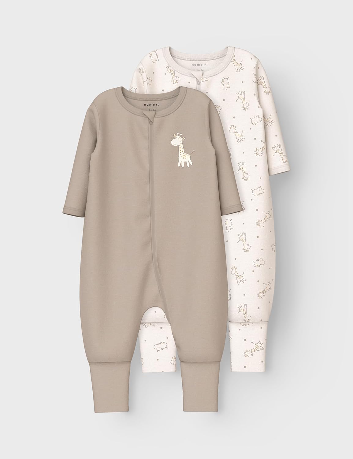 Thumbnail 2 de NAME IT Nbnnightsuit 2P Zip FF Jet Girafe Noos – lot de 2 pyjamas zippés respirants