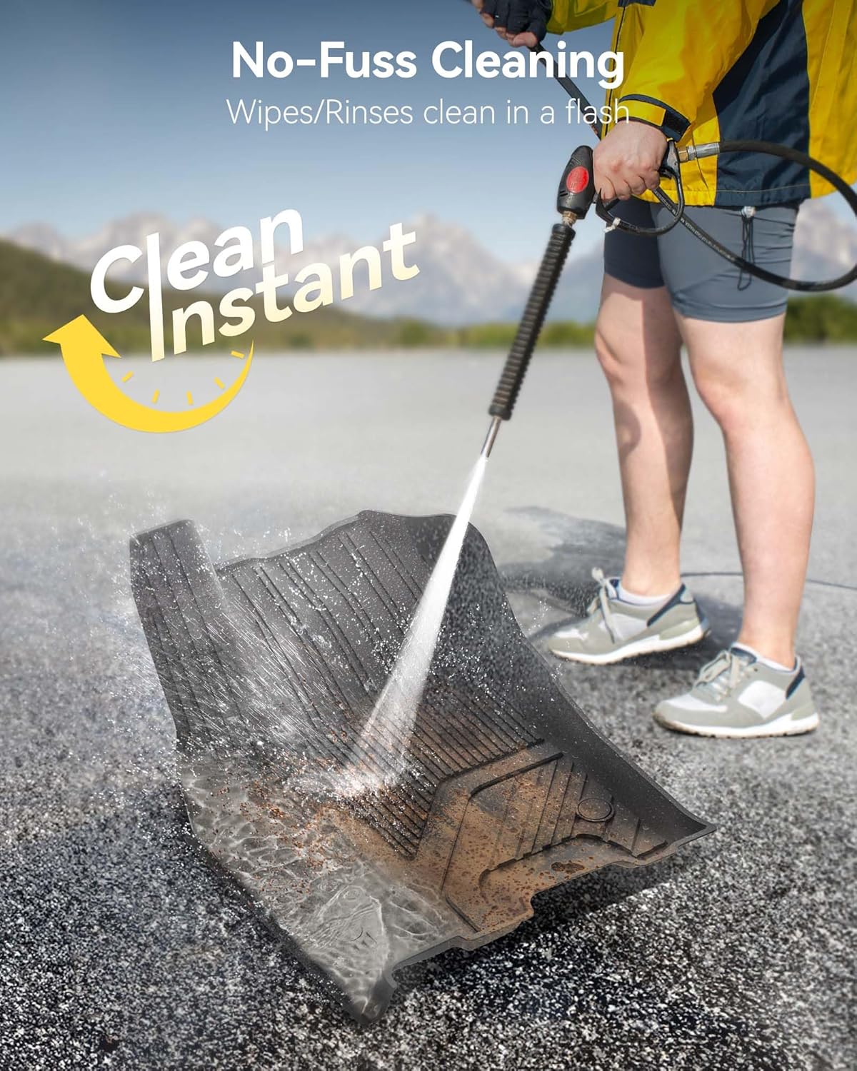 Thumbnail 3 de 3W TPE All-Weather Floor Mats for Dodge Ram 1500 Crew Cab 2025–2026 (Black)