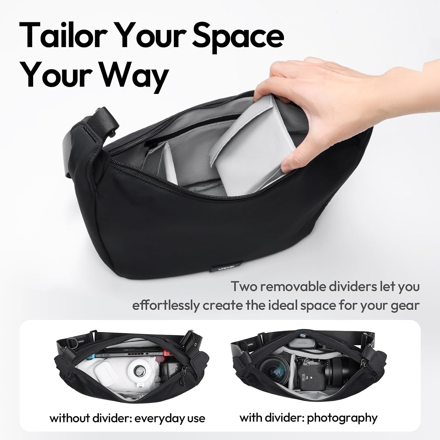 Thumbnail 4 de ULANZI HMN1 Camera Shoulder Bag: Lightweight, Flexible Sling Bag for DSLR Accessories
