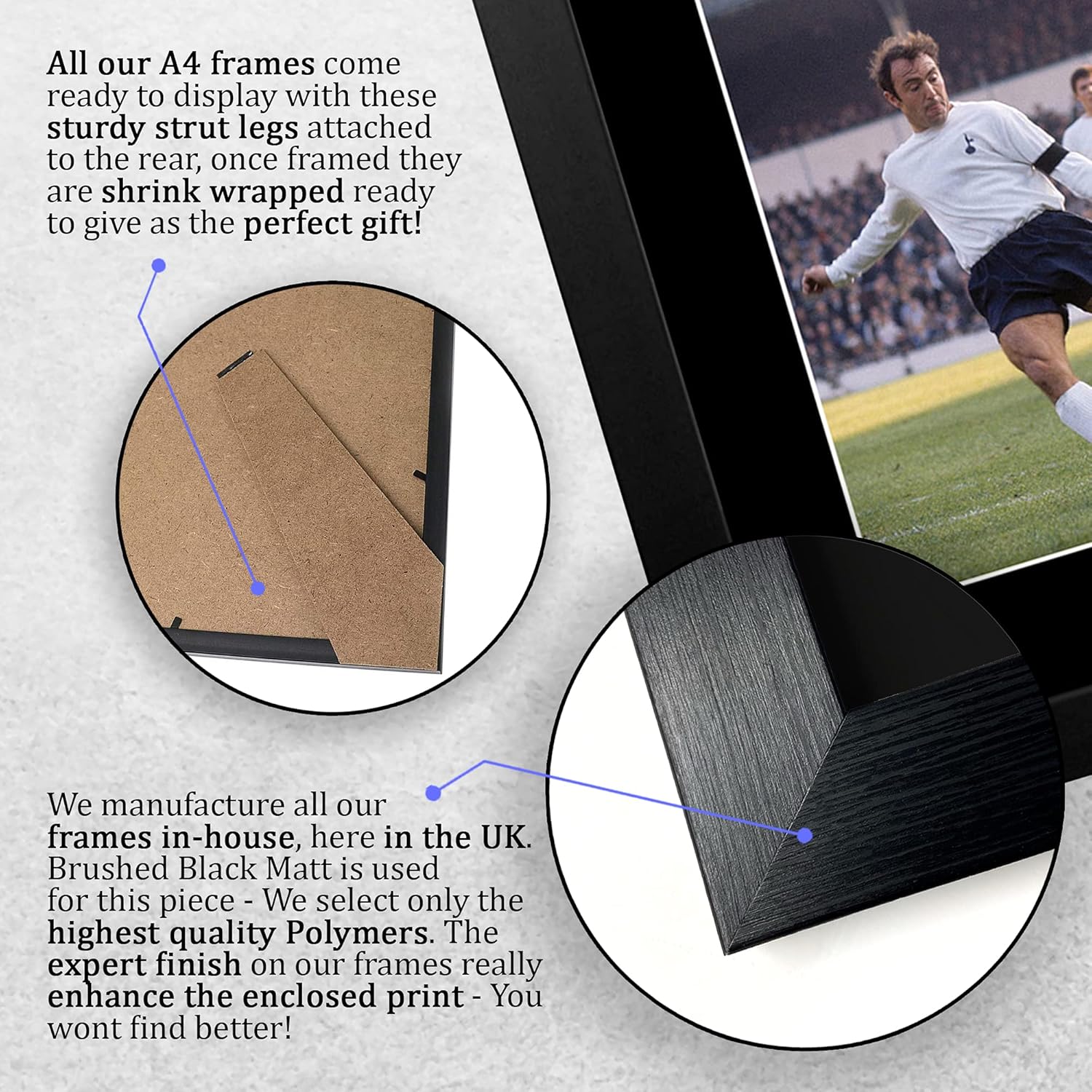 Thumbnail 6 de HWC Trading A4 Framed Jimmy Greaves Tottenham Hotspurs signed autograph photo picture