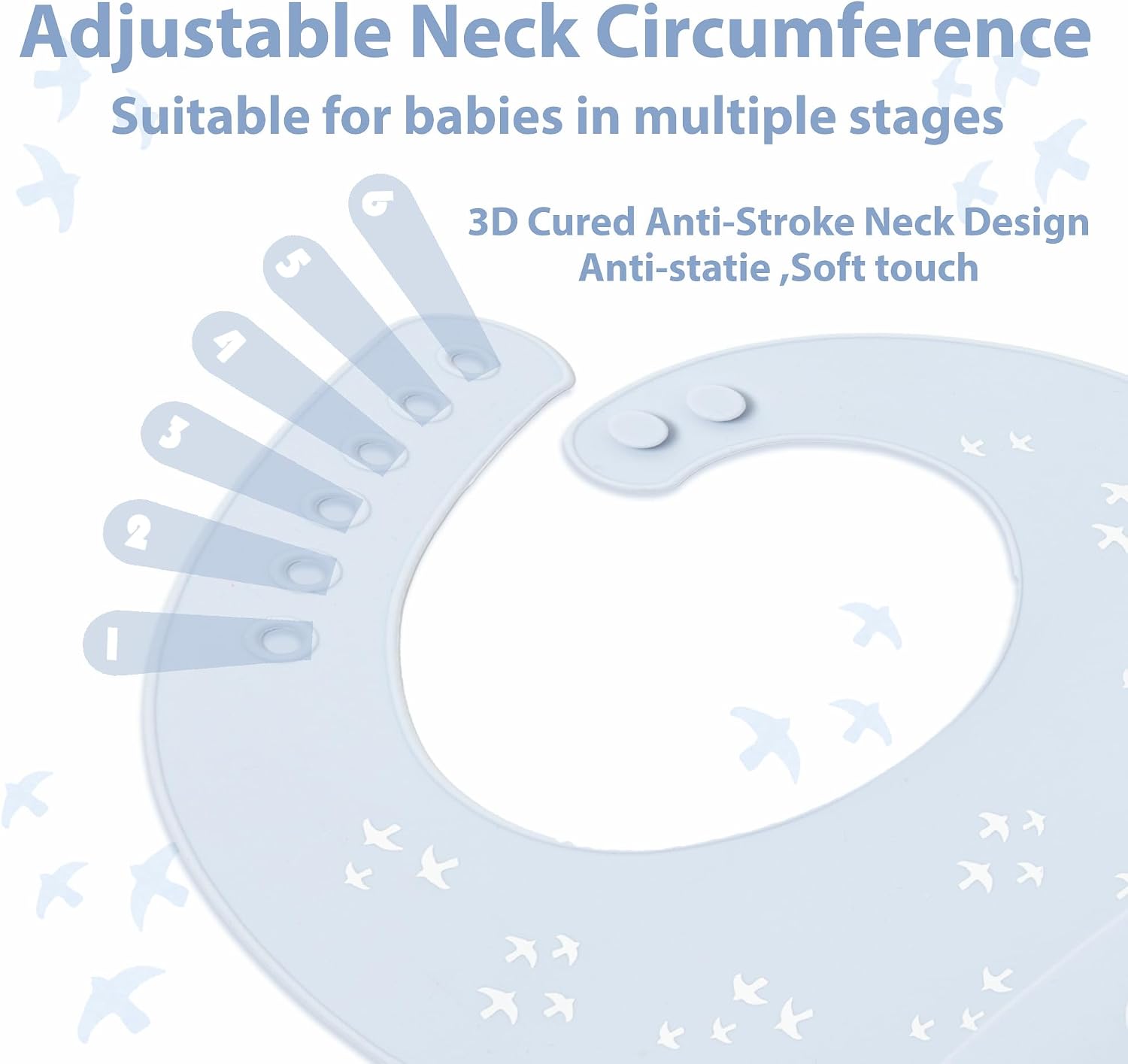 Detalle de Little Dimsum Silicone Baby Feeding Bibs 1 pack