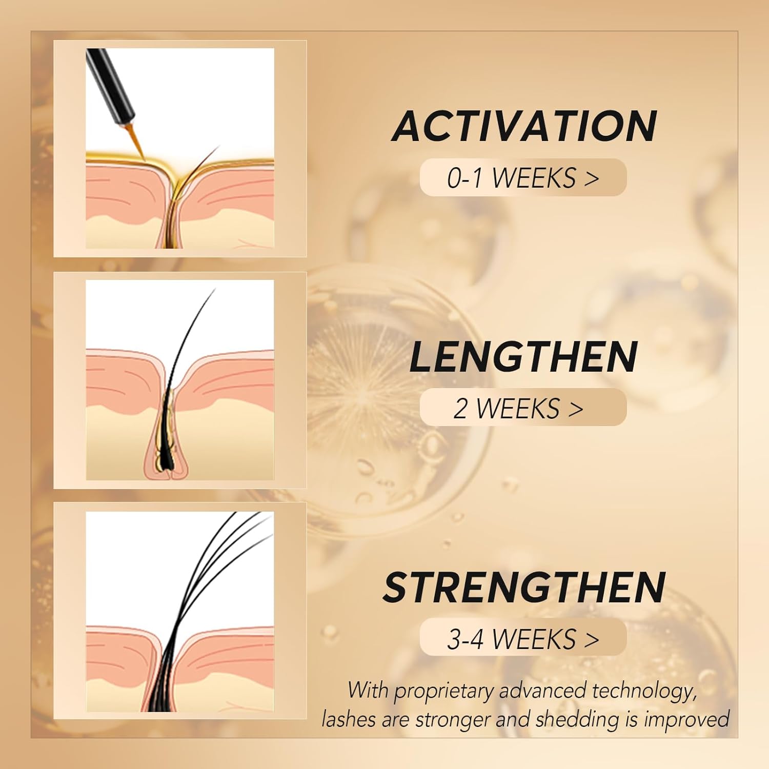 Detalle de PURE GOLD Eyelash Growth Serum 15ml