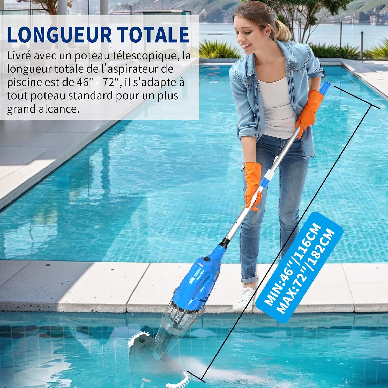 Thumbnail 2 de PoolyPoly 2026 Aspirateur de Piscine à Batterie Rechargeable — Nettoyeur sans fil pour piscine, spa et jacuzzi