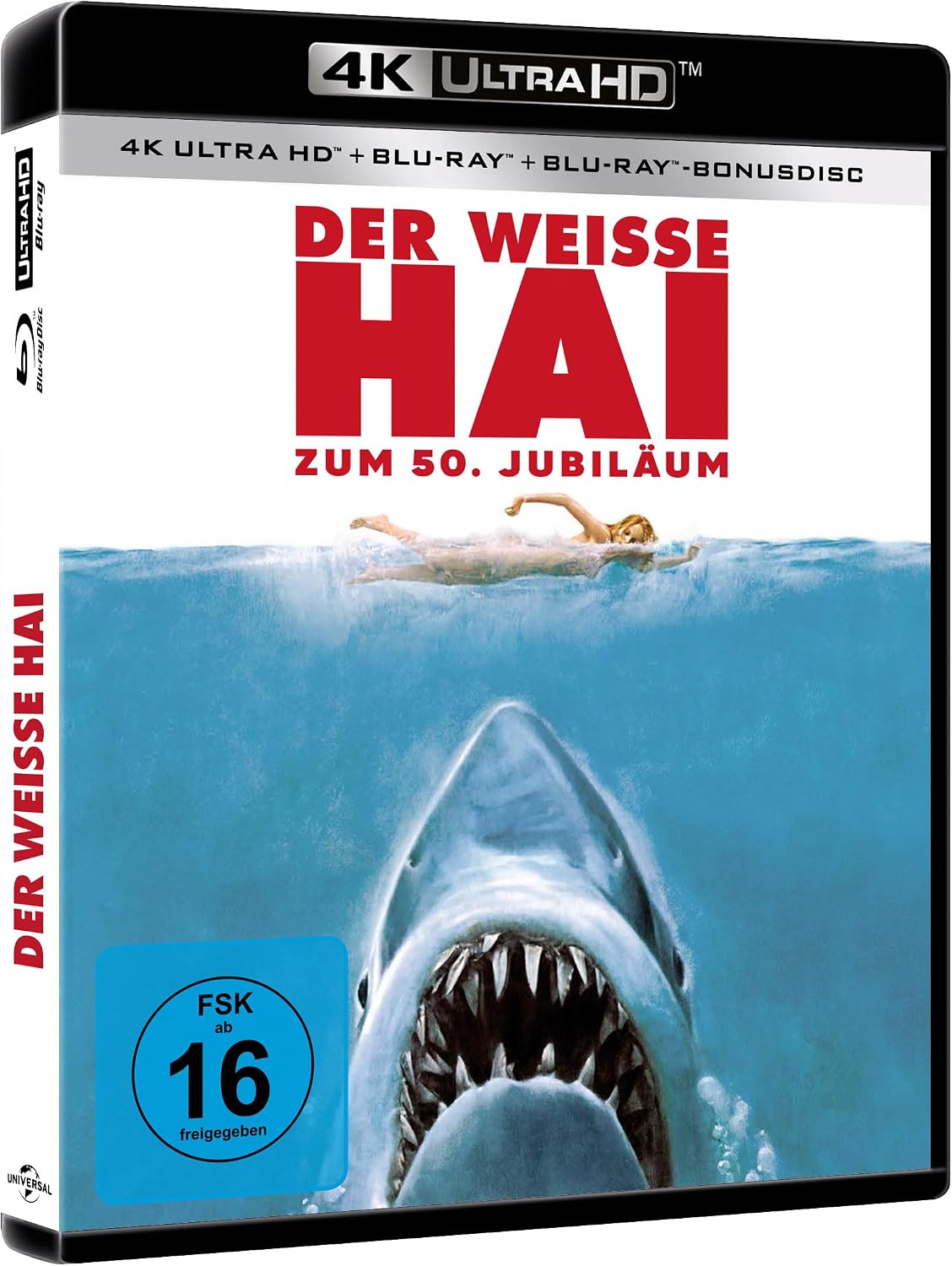 Detalle 2 de Der weiße Hai – 50th Anniversary: 4K Ultra HD, Blu-ray en bonus-Blu-ray