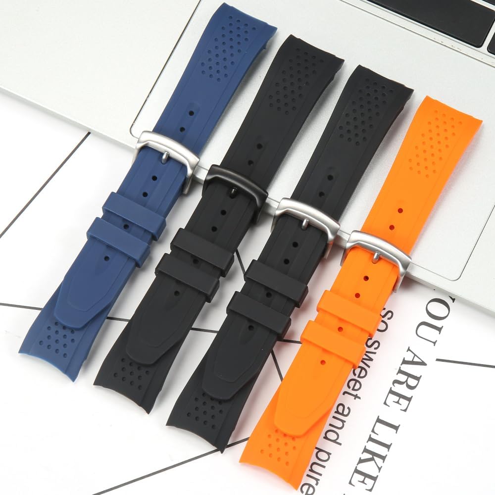 Thumbnail 2 de MCXGL Silikon-Ersatzband 23 mm mit gebogenem Ende für Citizen Eco-Drive Weekender (AW1150-07E, AW1158-05L)