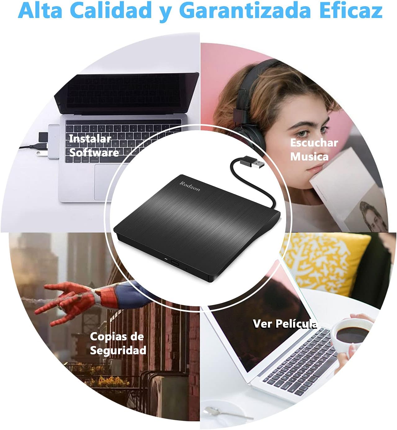 Detalle de Rodzon Grabadora Externa USB 3.0 📀