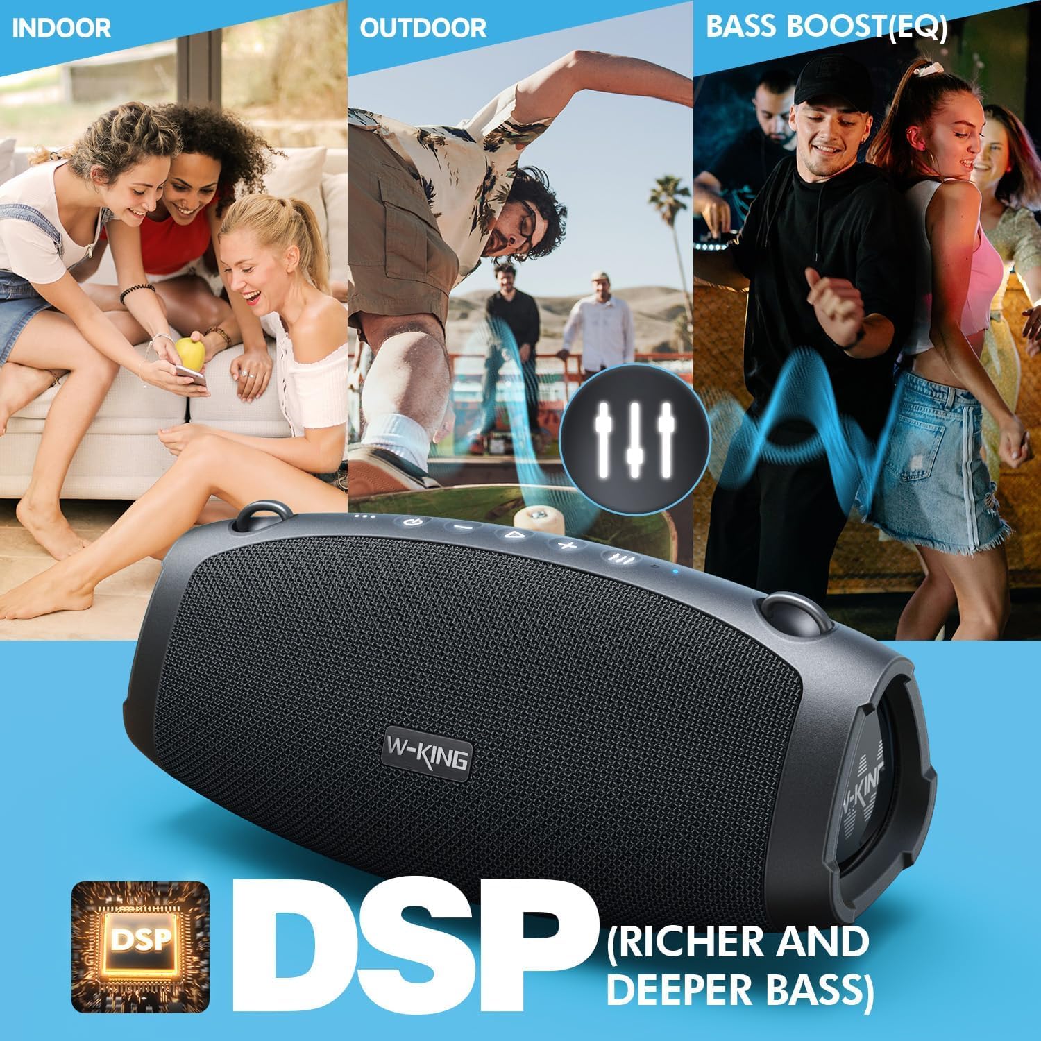Thumbnail 2 de W-KING X10 Portable Bluetooth Speaker review: a beefy 120W voice with deep bass for outdoor use