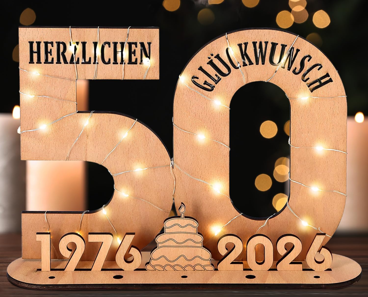 Giftota 2026 Holz-Schild 29x21 cm Geburtstagsdeko