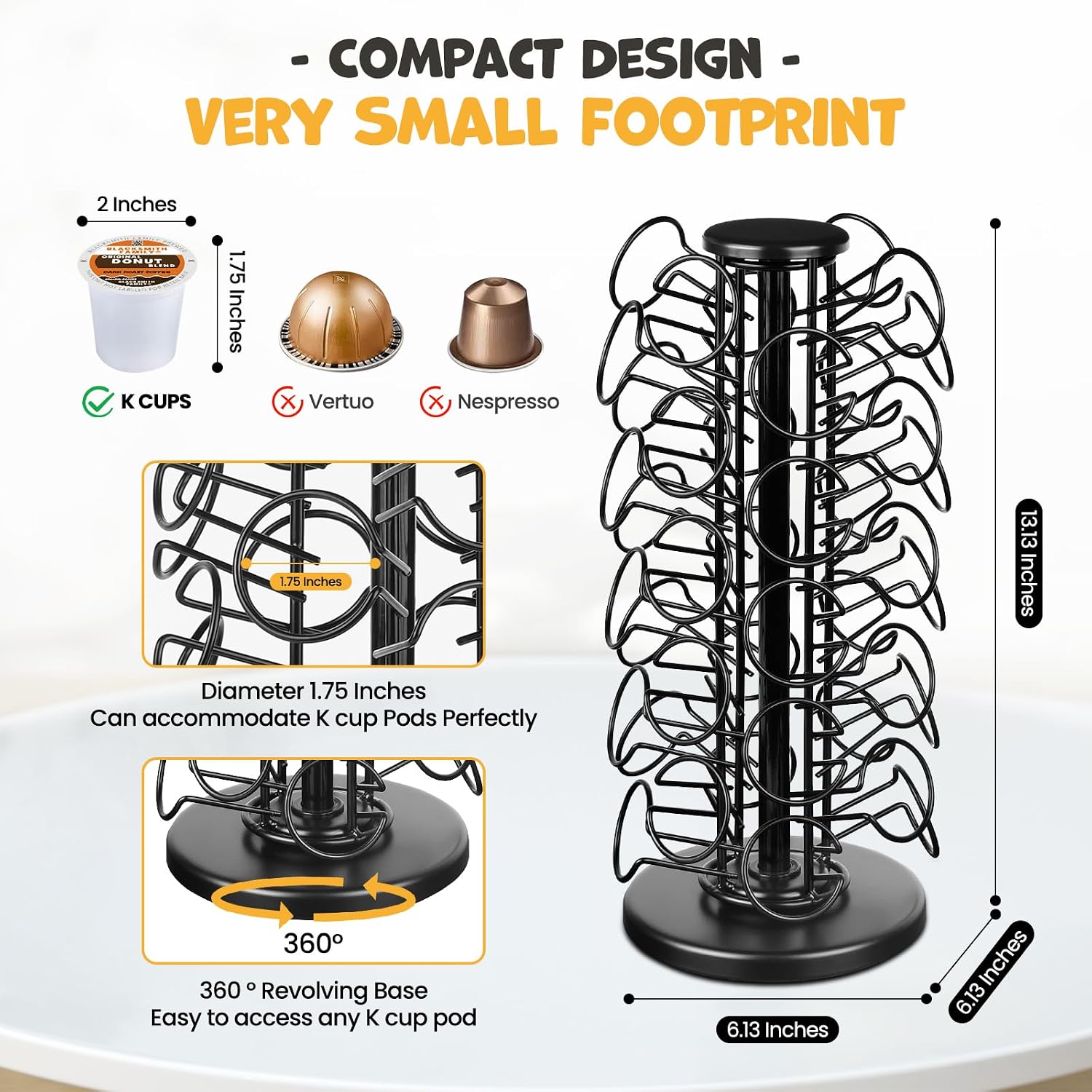Detalle de K Cup Pod Holder with 40-Pod Capacity