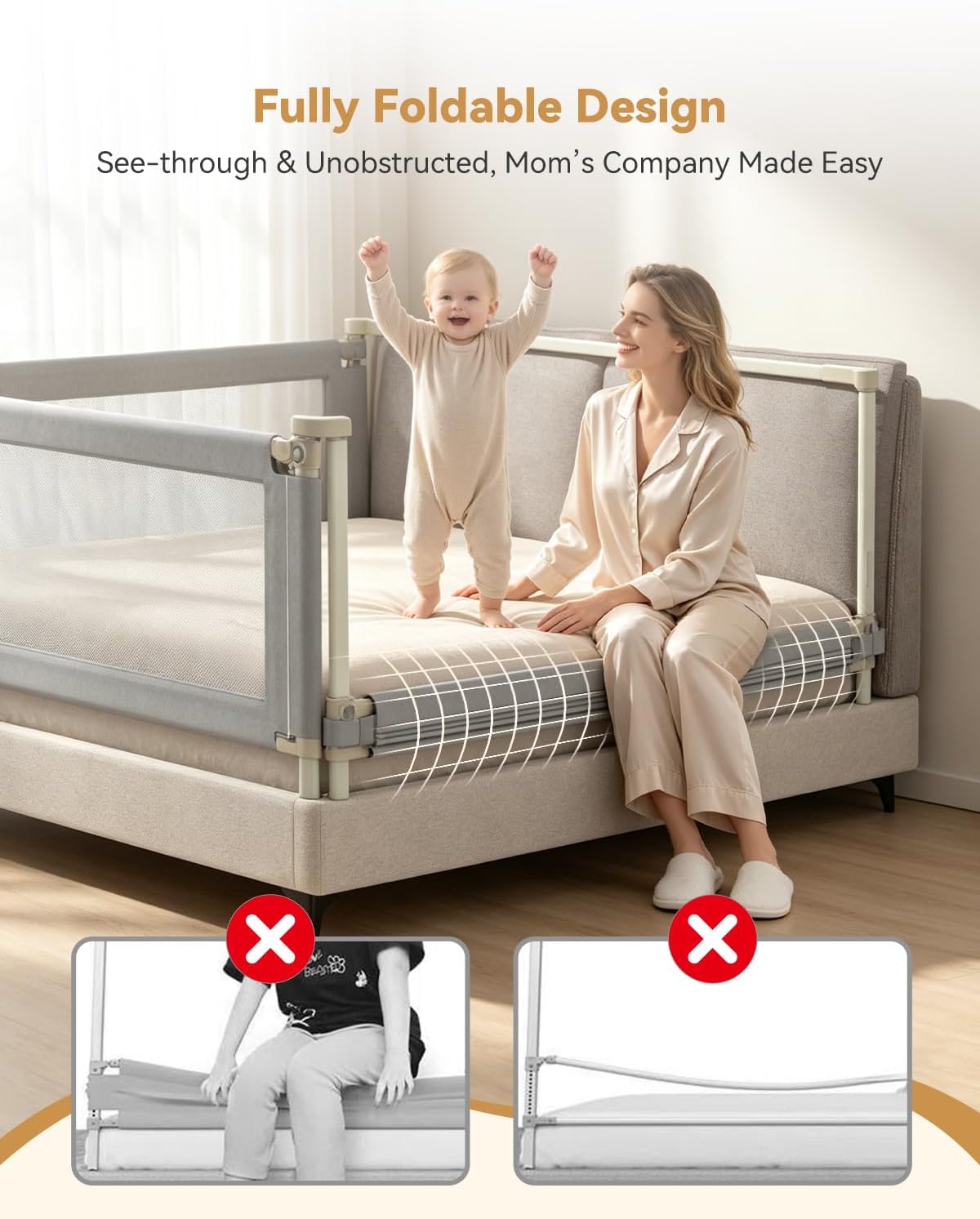 Thumbnail 6 de DegliFory SKYBBR3001 Queen Bed Rail for Toddlers, Adjustable Height