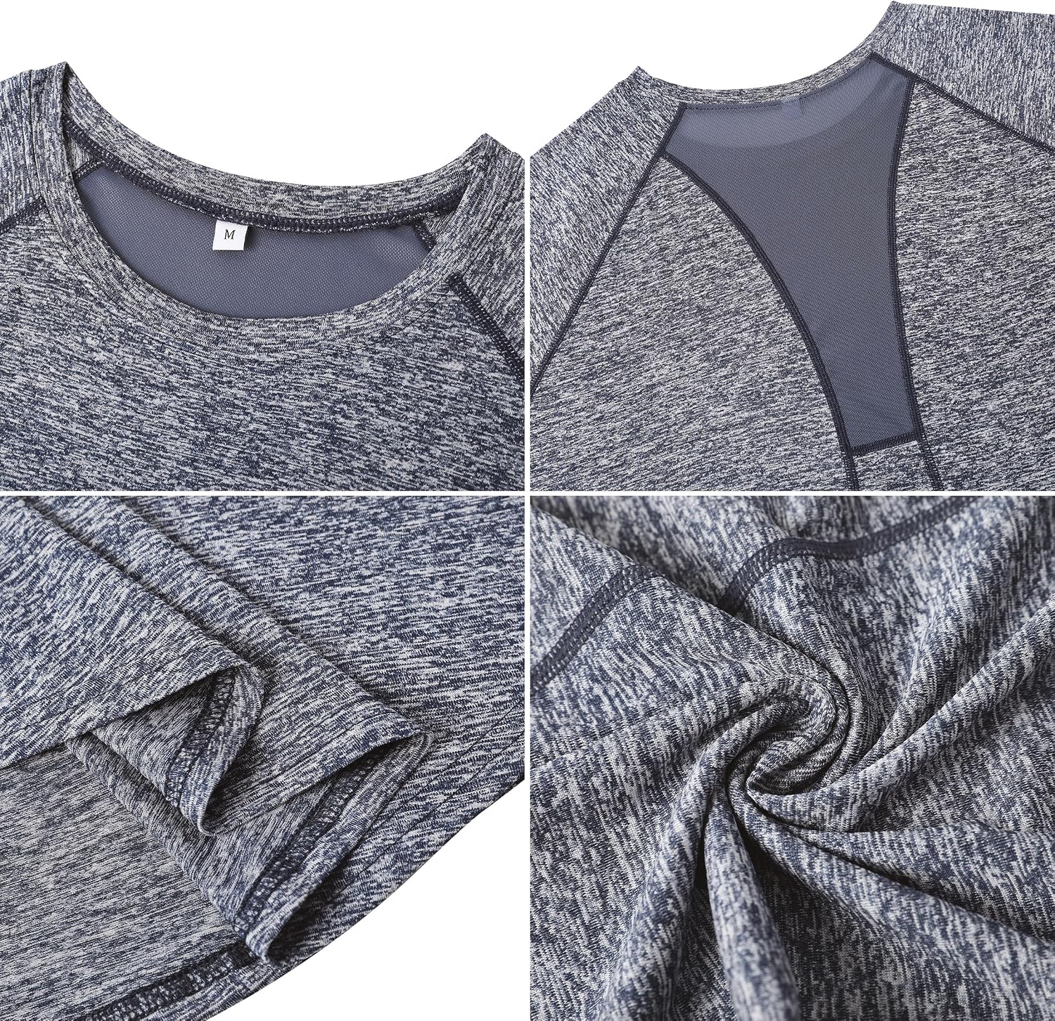 Detalle de Wayleb T-Shirt Sportiva da Donna con scollo a V – maniche corte, asciugatura rapida