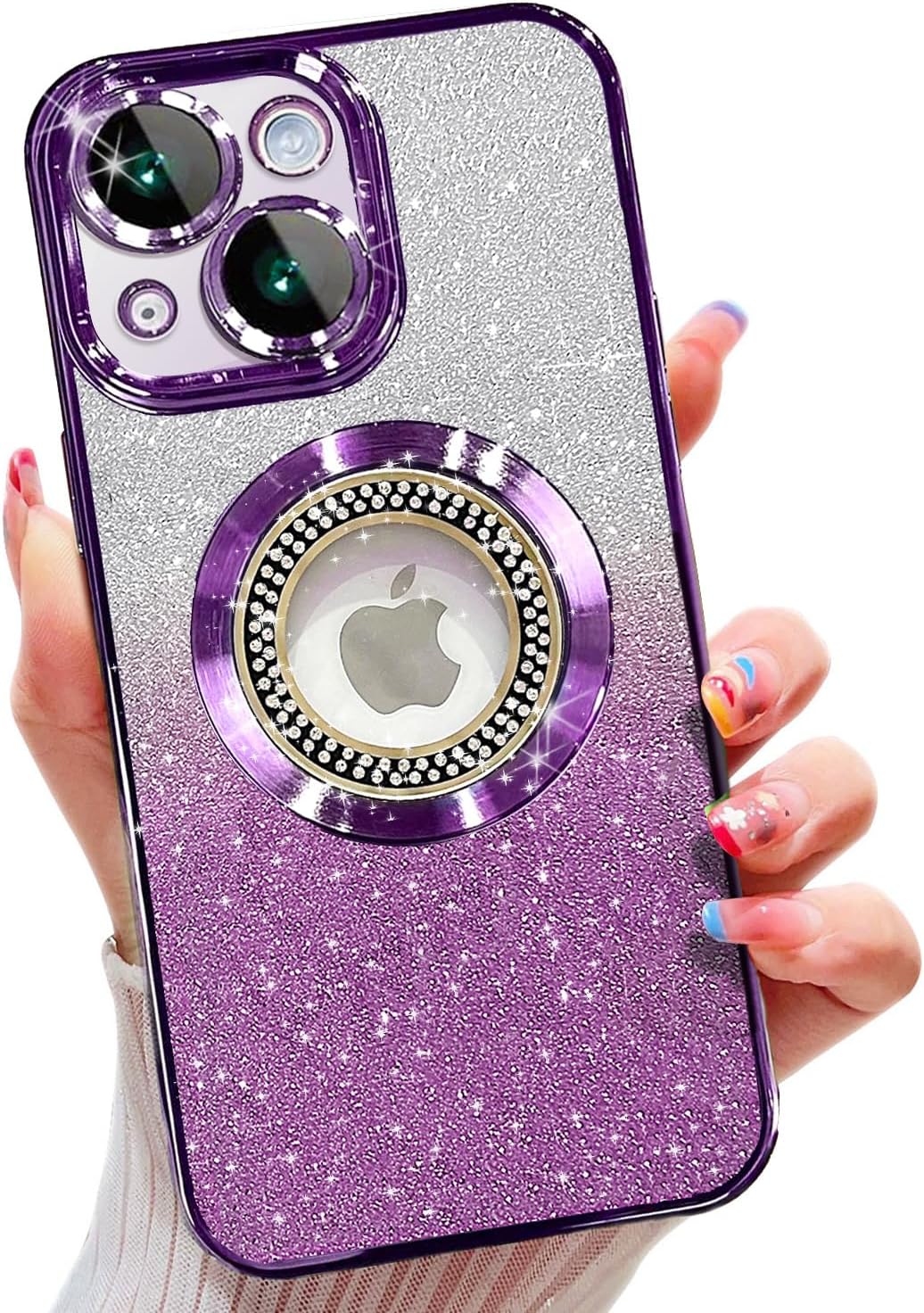 Detalle de iPhone 13 glitter magnetic case