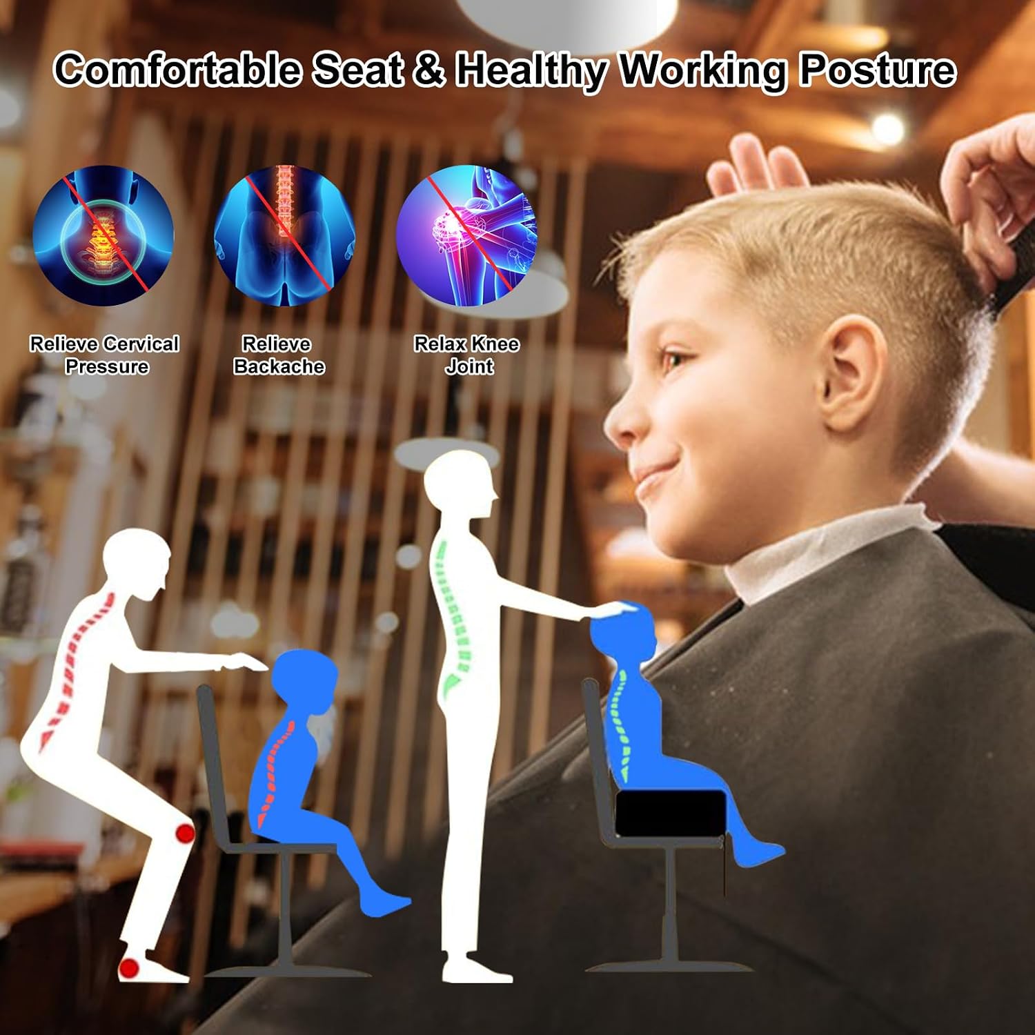 Thumbnail 4 de TOTIDYH Barber Booster Seat 18x13x6.7in