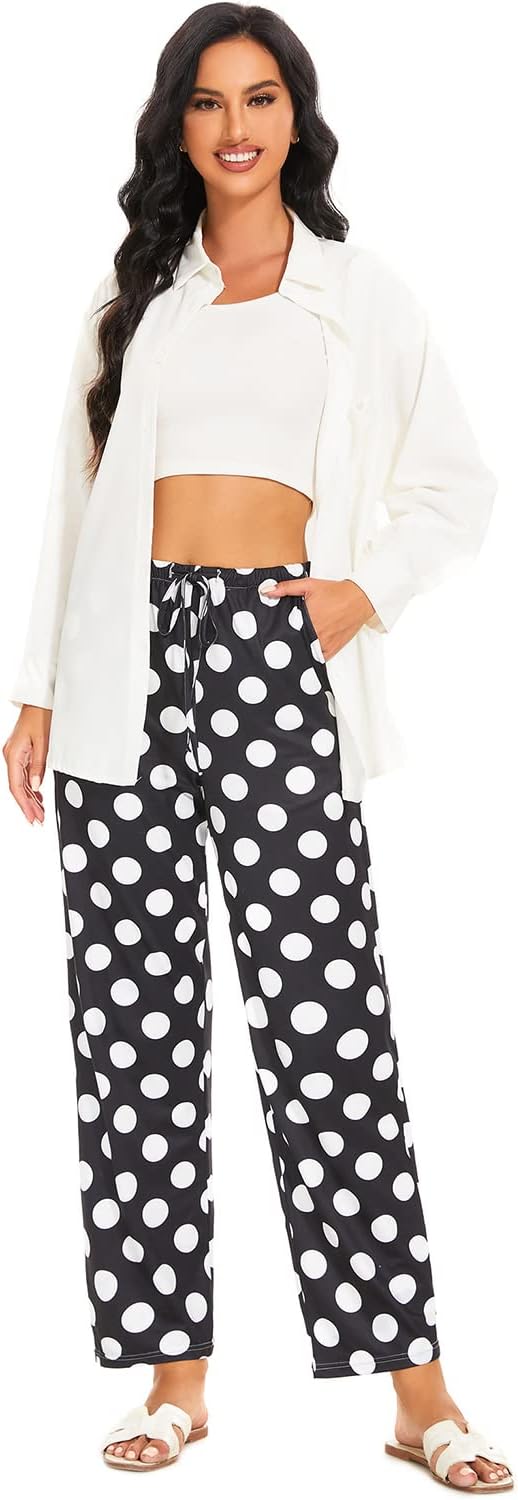 Detalle de ROSA JUNIO Women's Pajama Pants, Polyester-Spandex Blend