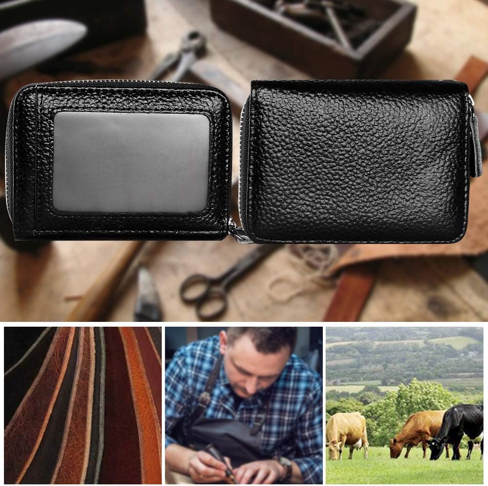Thumbnail 6 de Flintronic Porta Carte di Credito in Pelle RFID – Portafoglio con Cerniera, Nero, 14 Slot